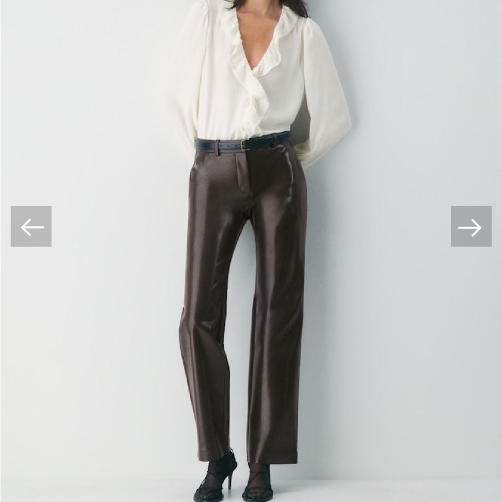 Aritzia babaton leather pants in mocha